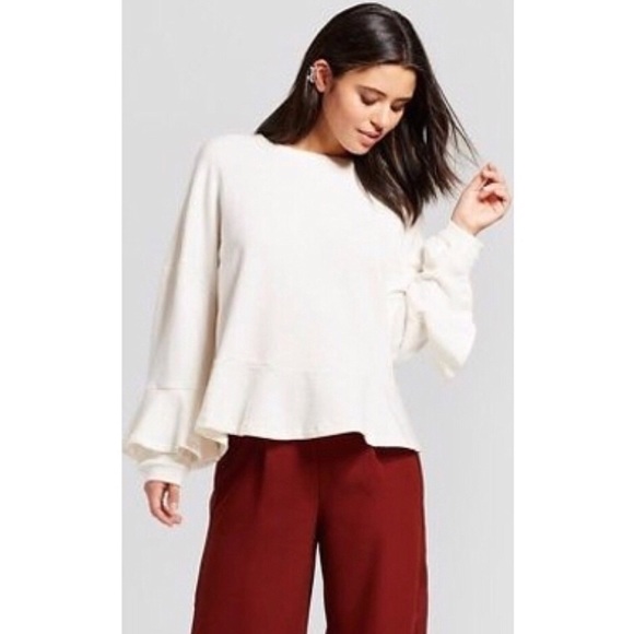 Ruffle Sleeve Sweatshirt - Picture 6 of 6